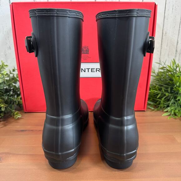 Hunter Women's Original Black Short Rain Boots Size 10 - Picture 6 of 7
